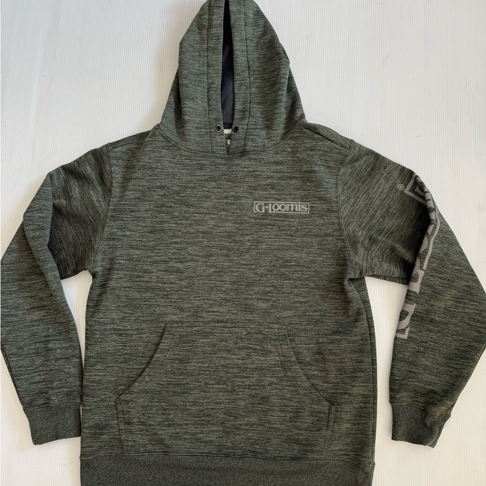 G. Loomis‎ Fishing Hoodie Men's Size Small  Performance Sweatshirt Olive Heather
